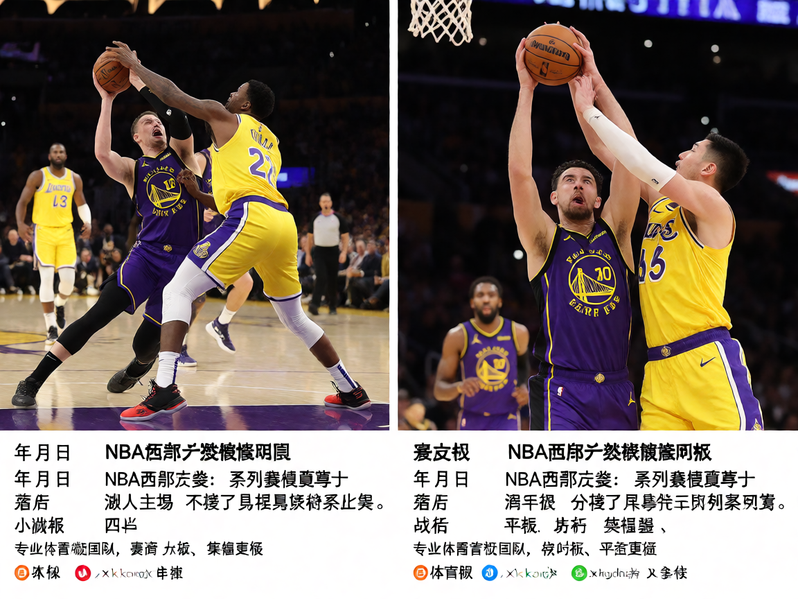 NBA比赛中球员激烈对抗的赛场瞬间